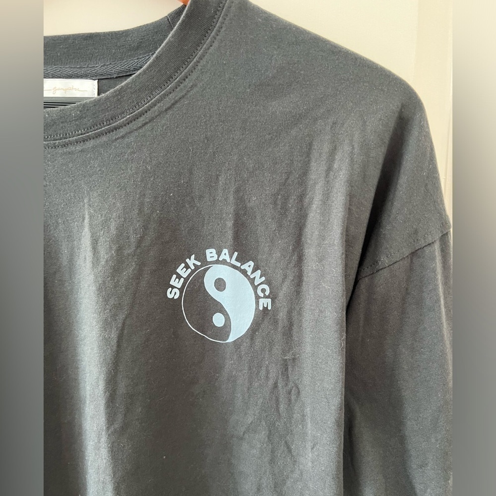 SPIRITUAL GANGSTER PEACE CARA LONG SLEEVE VINTAGE BLACK TEE - Picture 8 of 16